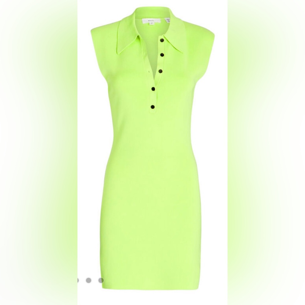 A.L.C. Taylor Knit Mini Dress in Green Size S